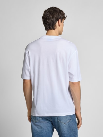 Hugo Blue T-Shirt mit Logo-Print Modell 'Nalax' Weiss 5