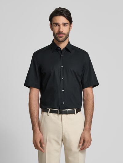 BOSS Business-Hemd mit 1/2-Arm und Kentkragen Modell 'Joe' Black 4