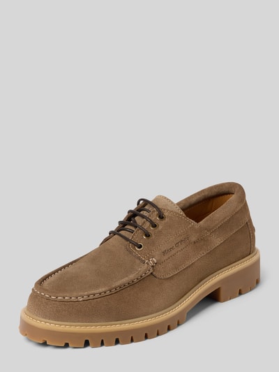Marc O'Polo Veterschoenen van echt runderleer Taupe - 1