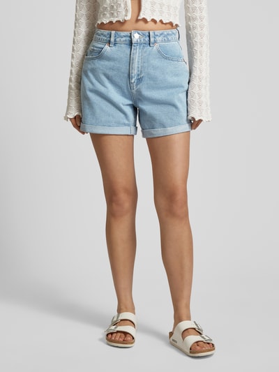 Vero Moda Loose Fit Jeansshort in unifarbenem Design Modell 'ZURI' Hellblau 4