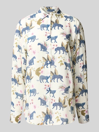 ETERNA Regular Fit Bluse aus Viskose im Allover-Look Offwhite 2