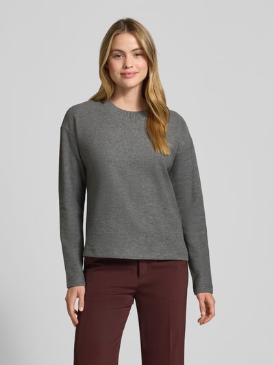 s.Oliver RED LABEL Regular Fit Pullover aus Baumwoll-Mix Mittelgrau Melange 4