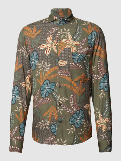 JOOP! Collection Freizeithemd mit floralem Allover-Muster Oliv 2