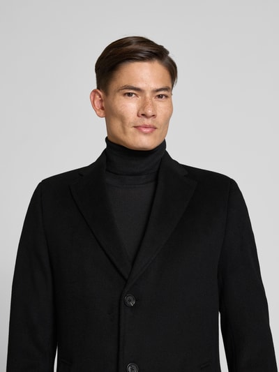 Christian Berg Men Wollen jas met reverskraag Zwart - 3