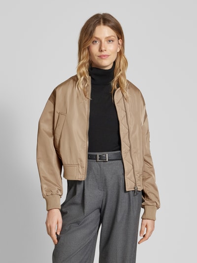 Marc O'Polo Blouson met opstaande kraag Taupe - 4