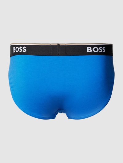 BOSS Slip met elastische band met logo in een set van 3 stuks Koningsblauw - 3