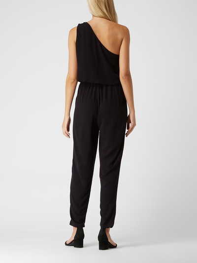 DKNY One shoulder-jumpsuit van rayon  Zwart - 4