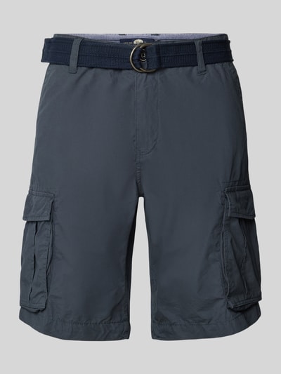 Petrol Regular Fit Cargoshorts mit Gürtel Mittelgrau 2