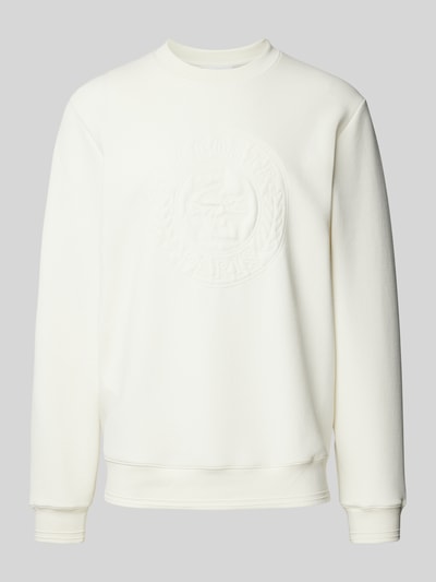 Lacoste Sweatshirt mit Label-Stitching Offwhite 2