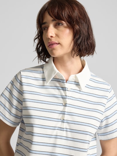 My Essential Wardrobe Poloshirt mit kurzer Knopfleiste Modell 'Asla' Hellblau 3