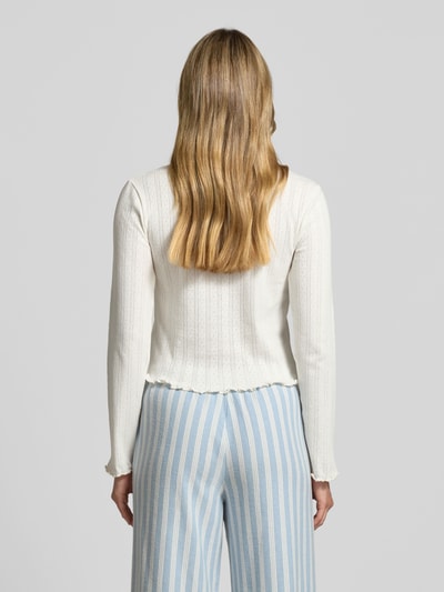 Jake*s Casual Pyjama-Oberteil mit Lochmuster Offwhite 5