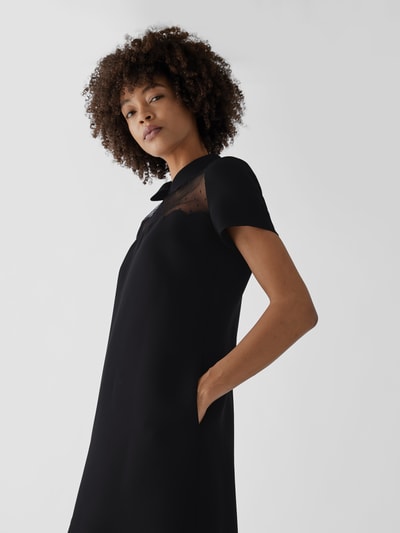 RED Valentino Minikleid mit Bubikragen Schwarz 3