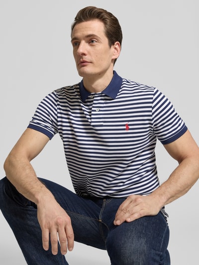 Polo Ralph Lauren Slim Fit Poloshirt aus reiner Baumwolle Marine 3