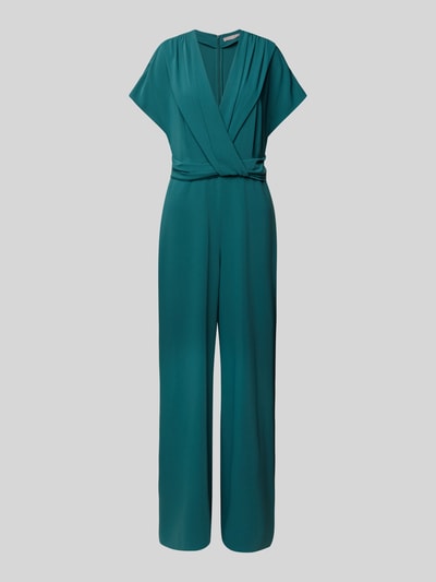 Christian Berg Cocktail Jumpsuit mit V-Ausschnitt Dunkelgruen 2