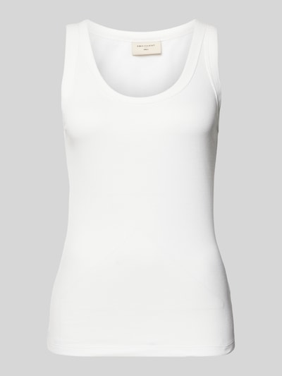 FREE/QUENT Tanktop in riblook, model 'Hi' Offwhite - 2