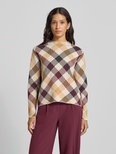 comma Gebreide pullover met ronde hals Beige - 4