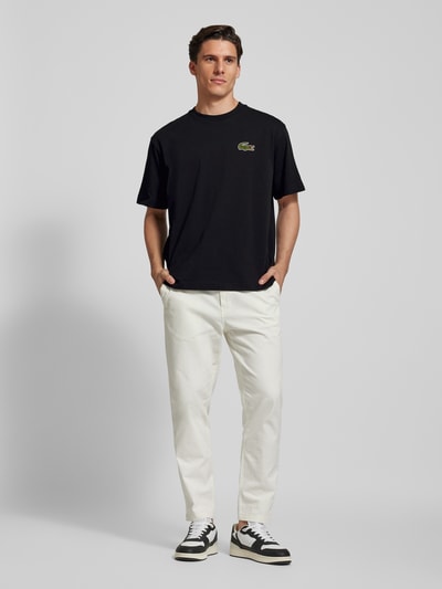 Lacoste T-shirt met ronde hals Zwart - 1