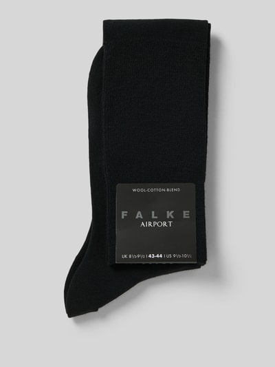 Falke Kousen met comfortband, model 'Airport' Zwart - 3