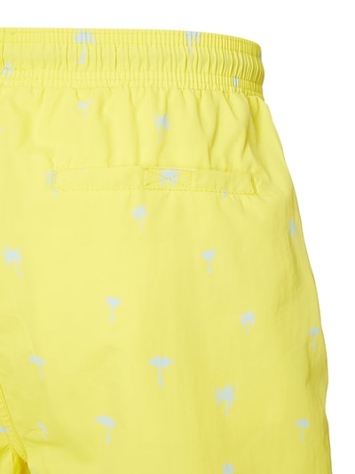 REVIEW Badeshorts mit Allover-Muster Neon Gelb 2