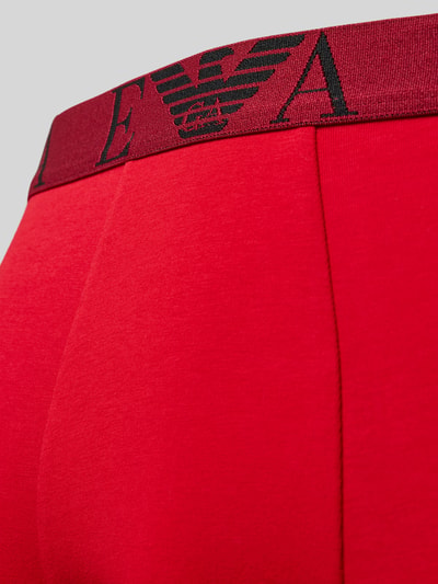Emporio Armani Trunks im 3er-Pack mit elastischem Logo-Bund Rot 2