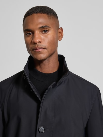 Strellson Regular fit lange jas met uitneembare binnenkraag, model 'FINALLY FLEX' Marineblauw - 3