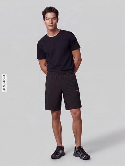 PUMA Performance Regular Fit Sportshorts mit Label-Print Black 1