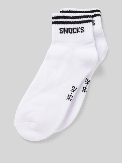 Snocks Sokken met labelstitching, model 'Retro' Zwart - 1