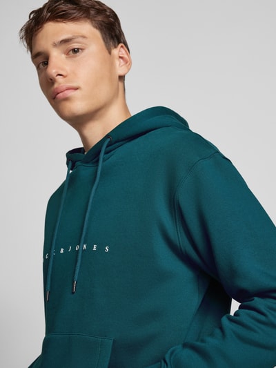 Jack & Jones Hoodie met labelprint Petrol - 3