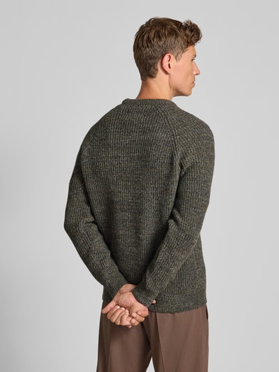 Barbour Regular fit gebreide pullover van pure wol  Olijfgroen - 5