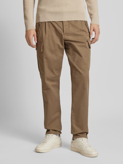 Replay Regular Fit Cargohose mit Knopfverschluss Beige 4