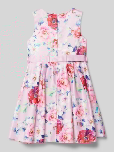 DANAMADE Kleid mit Bindegürtel Rosa 3