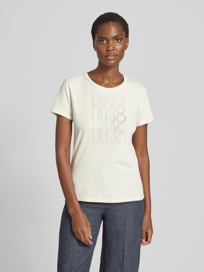 LIU JO SPORT T-shirt met strass-steentjes Zwart - 4