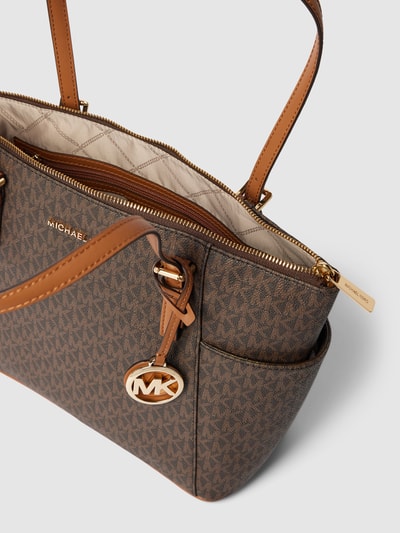 MICHAEL Michael Kors Torba tote ze wzorem na całej powierzchni model ‘JET SET’ Ciemnobrązowy 5