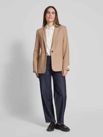 Calvin Klein Womenswear Blazer van viscose met reverskraag Beige - 1