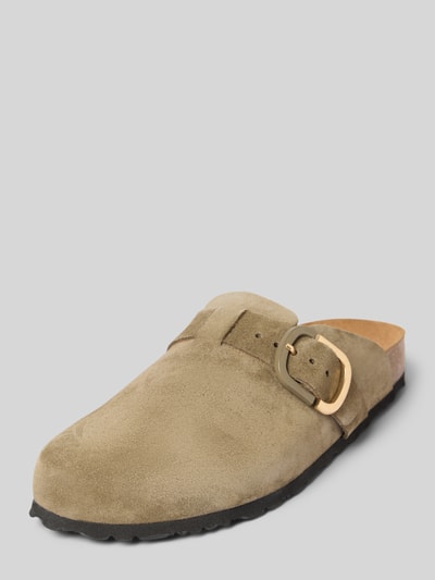 Tamaris Huisschoenen van leer in comfortmodel Olijfgroen - 1