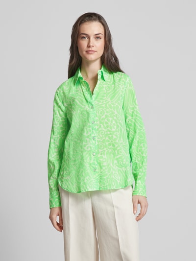 Christian Berg Woman Blouse met all-over print Appeltjesgroen - 4