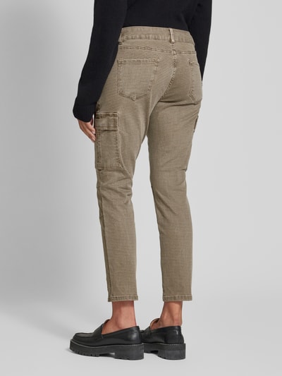 Buena Vista Skinny fit cargobroek met siernaden Beige - 5