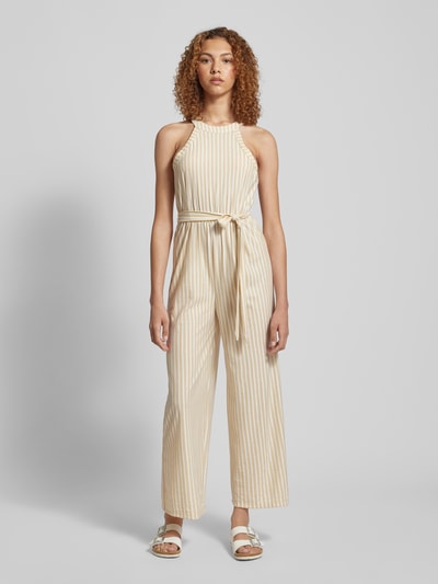 Only Jumpsuit mit Streifenmuster Modell 'SHARON' Sand 4