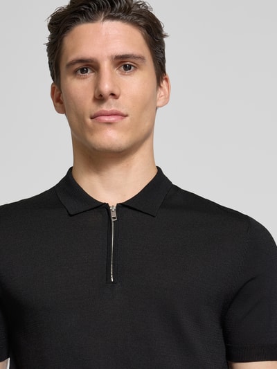 Antony Morato Poloshirt mit kurzem Reißverschluss Black 3