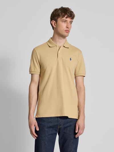 Polo Ralph Lauren Tailored Fit Poloshirt mit Logo-Stitching Camel 4