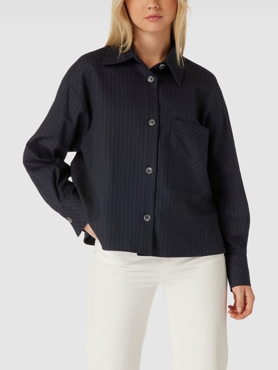 Marc O'Polo Denim Hemdbluse im Nadelstreifen-Look Marineblau 4