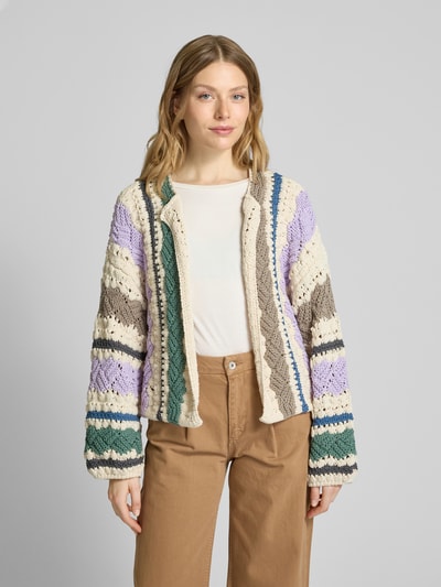 Jake*s Casual Cardigan mit Ballonärmeln Ecru 4