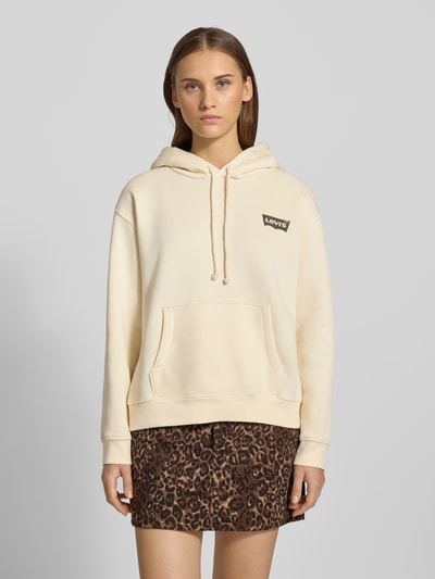 Levi's® Hoodie met labelprint Ecru - 4