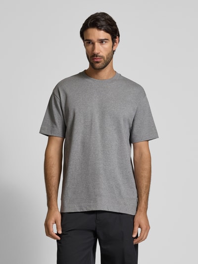 Marc O'Polo Relaxed Fit T-Shirt aus reiner Baumwolle Hellgrau Melange 4