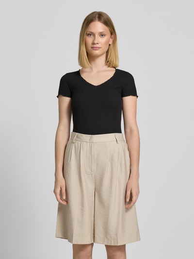 Tom Tailor Denim Regular Fit T-Shirt mit Waffelstruktur Black 4