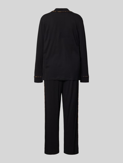 Lauren Ralph Lauren Regular fit pyjama met borstzak Zwart - 3