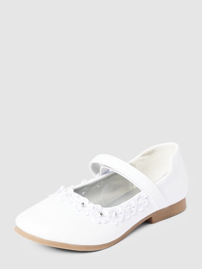 Happy Girls Ballerinas mit Zier-Applikation Weiss 1