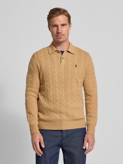 Polo Ralph Lauren Regular fit gebreide pullover van een mix van wol en kasjmier Camel - 4