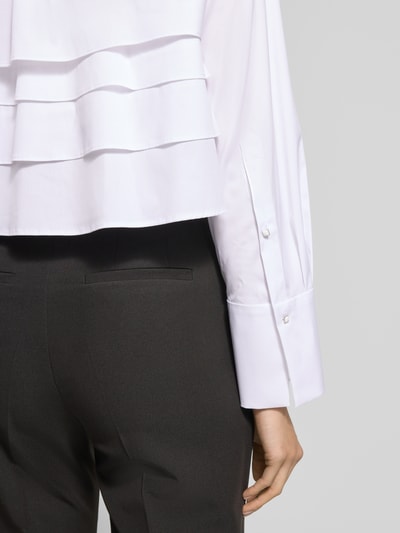 Marc Cain Korte overhemdblouse met knoopsluiting Wit - 3