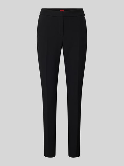 HUGO Skinny Fit Stoffhose mit Bügelfalten Modell 'Hagonia' Black 2